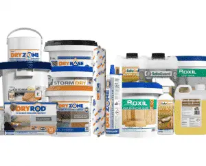 Range of products supplied by Toner Dampproofing Supplies Ltd